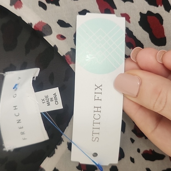 NWT FRENCH GREY FARINELLA DOUBLE LAYER CAMI ANIMAL PRINT 1X - Picture 6 of 13